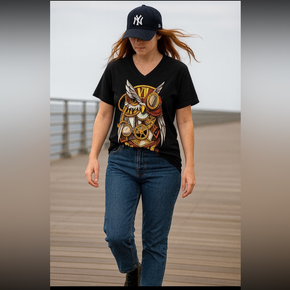 Into The Am - Funky Owl Tee - Ptp 21.5” L 28” 100% Cotton
